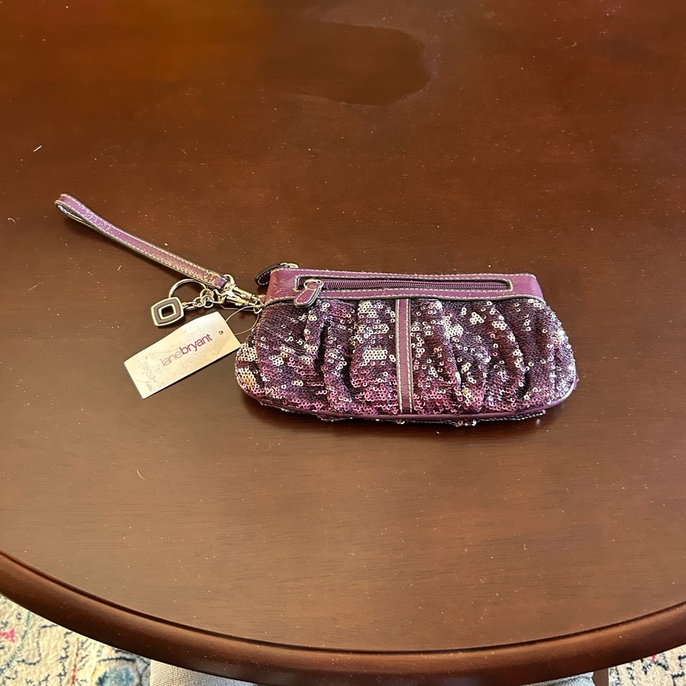 Sparkling Purple Sequin Wristlet